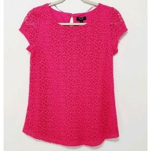 KAARI BLUE NWT Lace Overlay Blouse size Small